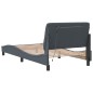 vidaXL Estructura cama con luces LED terciopelo gris oscuro 100x200 cm vidaXL Estructura cama con luces LED terciopelo gris oscuro 100x200 cm