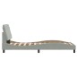 vidaXL Estructura cama con luces LED terciopelo gris claro 90x190 cm