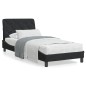 vidaXL Estructura de cama con luces LED terciopelo negro 90x200 cm vidaXL Estructura de cama con luces LED terciopelo negro 90x200 cm