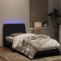 vidaXL Estructura de cama con luces LED terciopelo negro 90x200 cm vidaXL Estructura de cama con luces LED terciopelo negro 90x200 cm