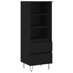 vidaXL Aparador alto madera contrachapada negro 40x36x110 cm
