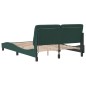 vidaXL Estructura de cama luces LED terciopelo verde oscuro 140x190 cm vidaXL Estructura de cama luces LED terciopelo verde oscuro 140x190 cm