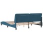 vidaXL Estructura de cama con luces LED terciopelo azul 180x200 cm