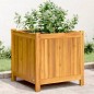 vidaXL Jardinera con forro madera maciza de acacia 50x50x50 cm vidaXL Jardinera con forro madera maciza de acacia 50x50x50 cm