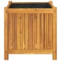 vidaXL Jardinera con forro madera maciza de acacia 50x50x50 cm vidaXL Jardinera con forro madera maciza de acacia 50x50x50 cm