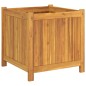 vidaXL Jardinera con forro madera maciza de acacia 50x50x50 cm vidaXL Jardinera con forro madera maciza de acacia 50x50x50 cm