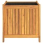 vidaXL Jardinera con forro madera maciza de acacia 50x50x50 cm vidaXL Jardinera con forro madera maciza de acacia 50x50x50 cm
