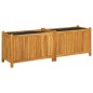 vidaXL Jardinera con forro madera maciza de acacia 153x38,5x50 cm vidaXL Jardinera con forro madera maciza de acacia 153x38,5x50 cm