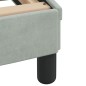 vidaXL Cama con colchón terciopelo gris claro 80x200 cm