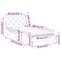 vidaXL Cama con colchón terciopelo gris claro 80x200 cm