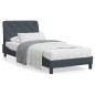 vidaXL Cama con colchón terciopelo gris oscuro 90x190 cm vidaXL Cama con colchón terciopelo gris oscuro 90x190 cm