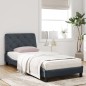 vidaXL Cama con colchón terciopelo gris oscuro 90x190 cm vidaXL Cama con colchón terciopelo gris oscuro 90x190 cm