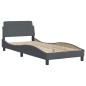 vidaXL Cama con colchón terciopelo gris oscuro 90x190 cm vidaXL Cama con colchón terciopelo gris oscuro 90x190 cm