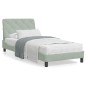 vidaXL Cama con colchón terciopelo gris claro 90x200 cm