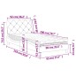 vidaXL Cama con colchón terciopelo gris claro 90x200 cm