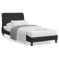 vidaXL Cama con colchón terciopelo negro 90x200 cm vidaXL Cama con colchón terciopelo negro 90x200 cm