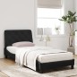 vidaXL Cama con colchón terciopelo negro 90x200 cm vidaXL Cama con colchón terciopelo negro 90x200 cm