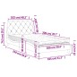 vidaXL Cama con colchón terciopelo verde oscuro 100x200 cm