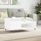 vidaXL Mesa de centro madera contrachapada blanco 100x50x45 cm