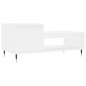 vidaXL Mesa de centro madera contrachapada blanco 100x50x45 cm