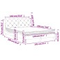 vidaXL Cama con colchón terciopelo rosa 140x190 cm vidaXL Cama con colchón terciopelo rosa 140x190 cm