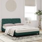 vidaXL Cama con colchón terciopelo verde oscuro 140x190 cm vidaXL Cama con colchón terciopelo verde oscuro 140x190 cm