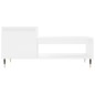 vidaXL Mesa de centro madera contrachapada blanco 100x50x45 cm