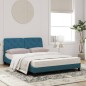vidaXL Cama con colchón terciopelo azul 140x200 cm vidaXL Cama con colchón terciopelo azul 140x200 cm