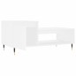 vidaXL Mesa de centro madera contrachapada blanco 100x50x45 cm