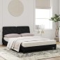 vidaXL Cama con colchón terciopelo negro 140x200 cm