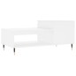 vidaXL Mesa de centro madera contrachapada blanco 100x50x45 cm