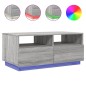 vidaXL Mesa de centro con luces LED gris Sonoma 90x49x40 cm vidaXL Mesa de centro con luces LED gris Sonoma 90x49x40 cm