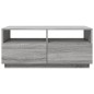 vidaXL Mesa de centro con luces LED gris Sonoma 90x49x40 cm vidaXL Mesa de centro con luces LED gris Sonoma 90x49x40 cm