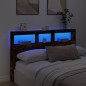 vidaXL Cabecero de cama con luz LED roble ahumado 160x17x102 cm vidaXL Cabecero de cama con luz LED roble ahumado 160x17x102 cm