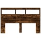 vidaXL Cabecero de cama con luz LED roble ahumado 160x17x102 cm vidaXL Cabecero de cama con luz LED roble ahumado 160x17x102 cm