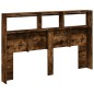 vidaXL Cabecero de cama con luz LED roble ahumado 160x17x102 cm vidaXL Cabecero de cama con luz LED roble ahumado 160x17x102 cm