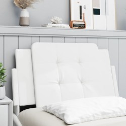 vidaXL Cabecero de cama acolchado cuero sintético blanco 80 cm