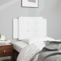 vidaXL Cabecero de cama acolchado cuero sintético blanco 80 cm