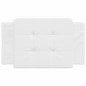 vidaXL Cabecero de cama acolchado cuero sintético blanco 80 cm