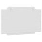 vidaXL Cabecero de cama acolchado cuero sintético blanco 80 cm