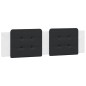 vidaXL Cabecero de cama acolchado cuero sintético negro blanco 180 cm vidaXL Cabecero de cama acolchado cuero sintético negro blanco 180 cm