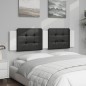 vidaXL Cabecero de cama acolchado cuero sintético negro blanco 180 cm vidaXL Cabecero de cama acolchado cuero sintético negro blanco 180 cm