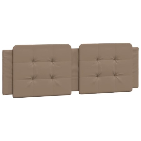 vidaXL Cabecero de cama acolchado cuero sintético capuchino 160 cm
