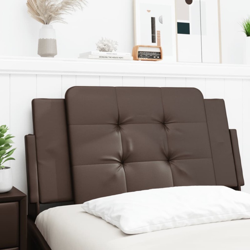vidaXL Cabecero de cama acolchado cuero sintético marrón 100 cm vidaXL Cabecero de cama acolchado cuero sintético marrón 100 cm