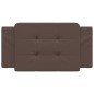vidaXL Cabecero de cama acolchado cuero sintético marrón 100 cm vidaXL Cabecero de cama acolchado cuero sintético marrón 100 cm
