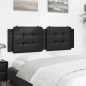 vidaXL Cabecero de cama acolchado cuero sintético negro 160 cm vidaXL Cabecero de cama acolchado cuero sintético negro 160 cm
