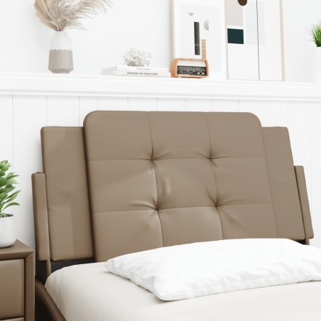 vidaXL Cabecero de cama acolchado cuero sintético capuchino 100 cm