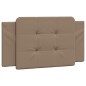 vidaXL Cabecero de cama acolchado cuero sintético capuchino 100 cm