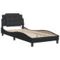 vidaXL Estructura cama con luces LED cuero sintético negro 80x200 cm vidaXL Estructura cama con luces LED cuero sintético negro 80x200 cm
