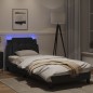 vidaXL Estructura cama con luces LED cuero sintético negro 80x200 cm vidaXL Estructura cama con luces LED cuero sintético negro 80x200 cm